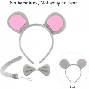 9 Pieces Mouse Theme Costume Set Include Mouse Ears Headband Mouse Bowtie and Mouse Tail for Halloween Cosplay Costume or Par...