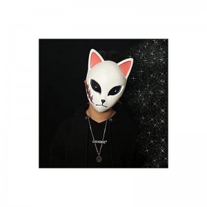 Demon Slayer Mask LED Halloween Mask Japanese Anime Demon Slayer Cosplay for Kids $24.85 Kids' Dress-Up Accessories