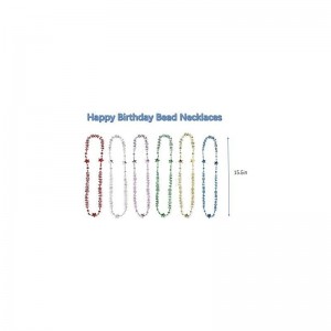 24 Piece Colorful Happy Birthday Bead Necklaces Party Favors $22.98 Kids' Dress-Up Accessories