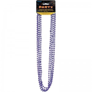 Metallic Bead Necklaces 32" Purple $13.59 Kids' Dress-Up Accessories