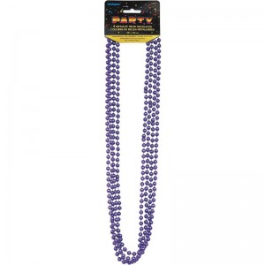 Metallic Bead Necklaces 32" Purple $13.59 Kids' Dress-Up Accessories