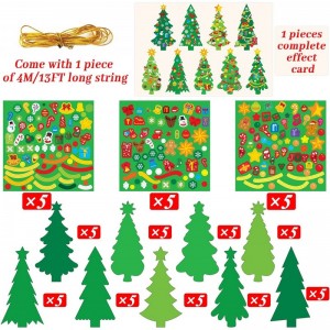 945Pcs DIY Christmas Tree Craft Kit Kids Holiday Art Making Craft with Stickers Make Your Own Christmas Bookmark Xmas Party F...