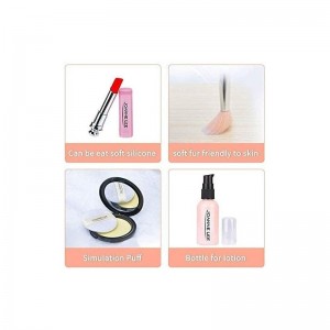 19 Pieces Pretend Makeup Toys for Girls Pretend Play Makeup Kit(Not Real) with Cosmetics Bag Birthday Gifts for Toddler Age 3...