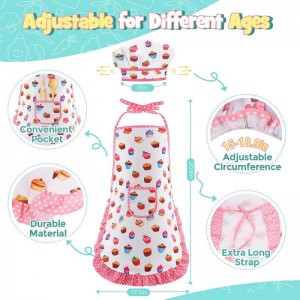 Birthday Gifts for 3-12 Year Old Girls Cute Stuff Apron for Girls Kids Cooking Sets Toddler Toys Kids Chef Hat and Apron Chri...