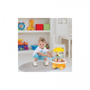 Ice Cream Toy Cart Play Set for Kids - 39-Piece Pretend Play Food - Educational Ice-Cream Trolley Truck with with Music & Lig...