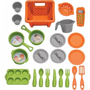 My Very Own Gourmet Kitchen Playset 23 Play Kitchen Accessories Oven Stove Muffin Tin Pots and Pans Chef Pretend Play Encoura...
