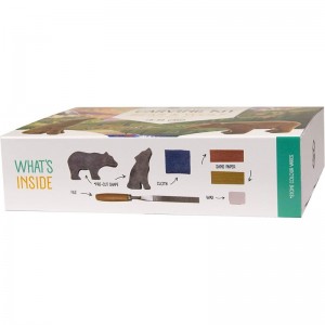 Bear and Wolf Soapstone Carving and Whittling—DIY Arts and Craft Kit. All Kid-Safe Tools and Materials Included. for 8 to 99+...