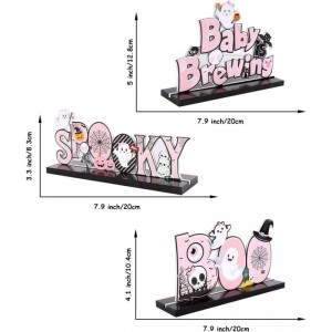 A Baby is Brewing Baby Shower Decorations - Halloween Wooden Centerpiece Sign Pink Halloween Baby Shower Gender Reveal Decor ...