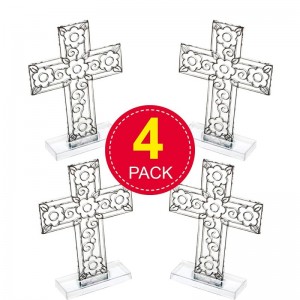 Baker Ross-AG321 Cross Stand-up Suncatchers for Children to Colour-In Decorate and Personalise Easter Christian Crafts (Pack ...