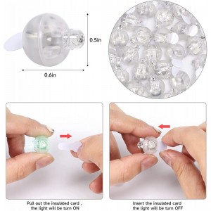 100pcs LED Balloon Lights Multicolor Waterproof Mini Ball Light Flash Lights for Balloon Paper Lantern Indoor Outdoor Party E...