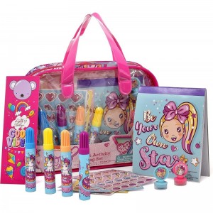 JoJo Siwa Art & Activity Bag Coloring and Activity Set with Stickers Markers Stamps Notepad and Bookmark Included Mess Free C...