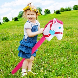 12 Pieces Inflatable Stick Horse Inflatable Horsehead Stick Balloon Cute Horse Sticks Inflatable Horse Cowgirl Party Decorati...
