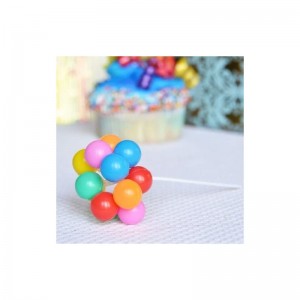 Rainbow Balloon Cluster Cake & Cupcake Decorative Topper & Pick - 8 Clusters Per Pack 7 Inch Long $16.17 Kids' Party Decorations