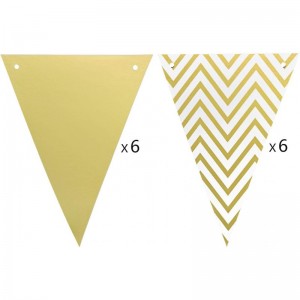 We Will Miss You Banner Gold Glitter Graduation Banner and Triangle Flag Banner for Retirement Farewell Going Away Office Wor...