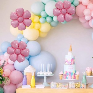 Birthday Party Decorations Flower Party Balloons Supplies Kids Happy Birthday Decorations (Pink) $15.94 Kids' Party Decorations