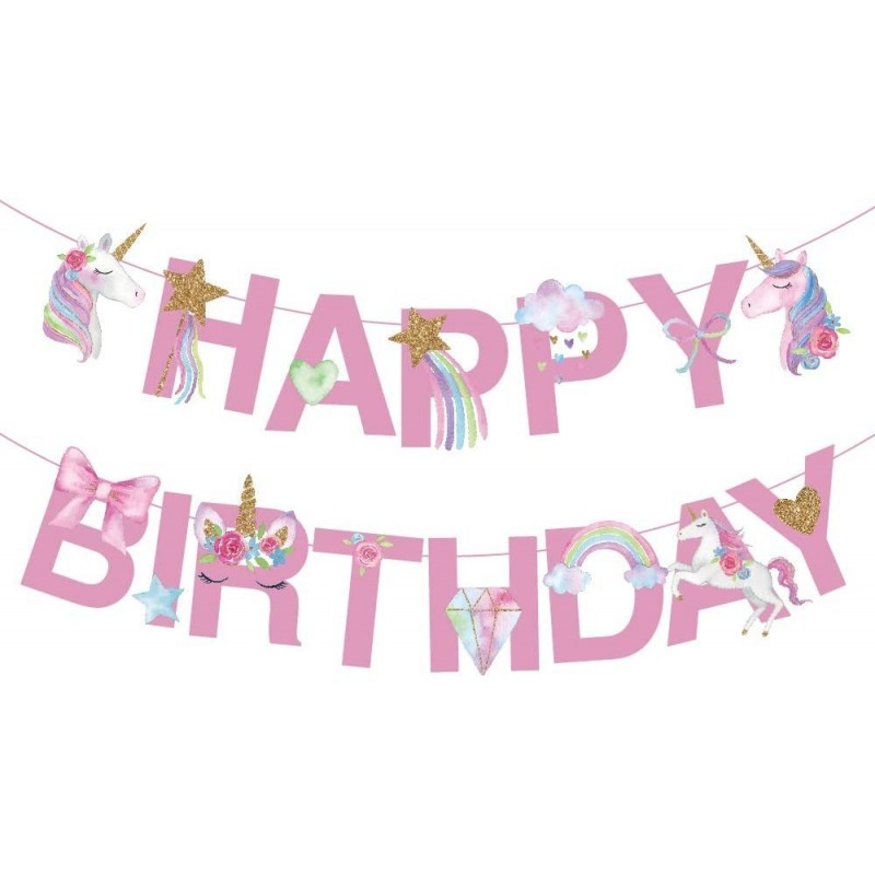 Unicorn Happy Birthday Banner/Unicorn Party Supplies Decorations?for Kids Birthday Party Decoration Pink $16.62 Kids' Party D... Unicorn Happy Birthday Banner/Unicorn Party Supplies Decorations?for Kids Birthday Party Decoration Pink $16.62 Kids' Party D...