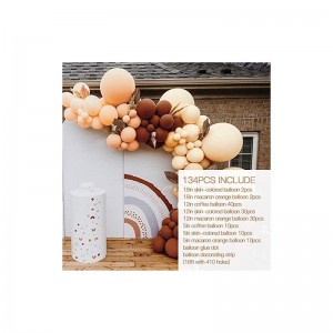 Macaron Coffee Balloon Arch Garland Kit-Macaron Coffee Balloon Orange Balloon Cuticolor Balloon 134Pcs for Birthday Gender Re...