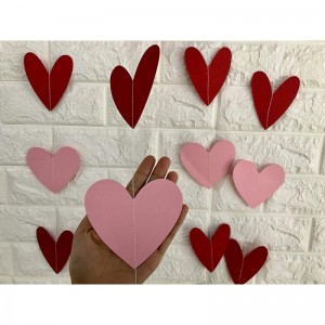 80 Heart Garland Red & Pink- Valentines Day Decoration Hanging Hearts Valentines Day Banner Hanging Valentines Garland Valent...