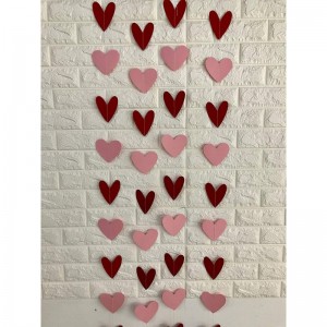 80 Heart Garland Red & Pink- Valentines Day Decoration Hanging Hearts Valentines Day Banner Hanging Valentines Garland Valent...