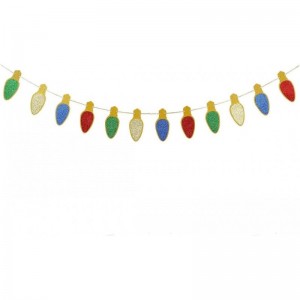 Gold Glitter Let's Get Lit Banner and Christmas Lightbulb Themed Banner- Lets Get Lit Party Decorations Christmas Party Decor...