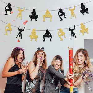 Twerk Banner Garland Set Pole Dance Party Decorations Funny Birthday Banner for Bachelorette Stripper Party Supplies $20.17 K...