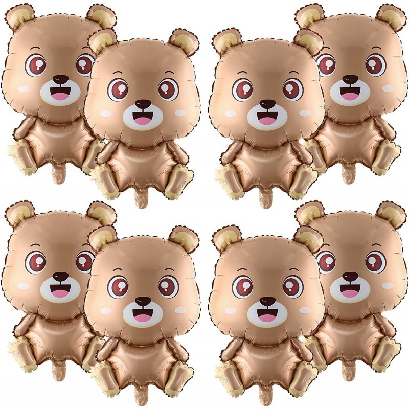 8 Pcs Bear Balloon 28 Inch Brown Bear Foil Helium Balloons Cute Animal Balloons for Baby Shower Decorations Bear Birthday Par...