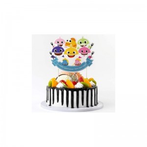 Baby Shark Cake Topper Happy Birthday Doo Doo Doo Baby Shark Birthday Decorations Cake Toppers Baby Shark Party Supplies $15....