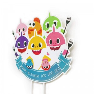 Baby Shark Cake Topper Happy Birthday Doo Doo Doo Baby Shark Birthday Decorations Cake Toppers Baby Shark Party Supplies $15....