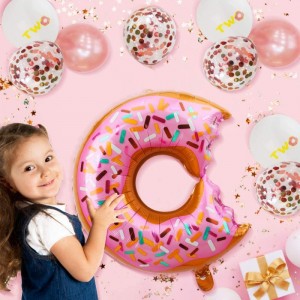 Two Sweet Donut Birthday Party Supplies 46Pcs Baby Second Birthday Decoration Donut 2nd Birthday Party Decorations for Girl -...