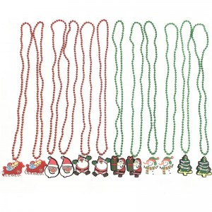12 Pcs Christmas Tree Pendant Beads Party Holiday Necklaces Santa Claus Christmas Tree Snowman Pendants Christmas necklaces… ...