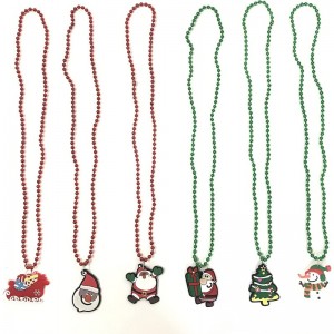 12 Pcs Christmas Tree Pendant Beads Party Holiday Necklaces Santa Claus Christmas Tree Snowman Pendants Christmas necklaces… ...