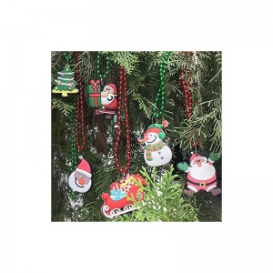 12 Pcs Christmas Tree Pendant Beads Party Holiday Necklaces Santa Claus Christmas Tree Snowman Pendants Christmas necklaces… ...