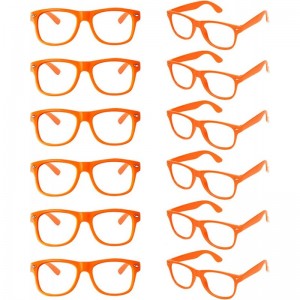 12 Pack Neon/Orange Kids NO Lens Ultralight Costume Glasses Boys Girls Party Favors Daily Outfit Accessories $24.80 Kids' Par...