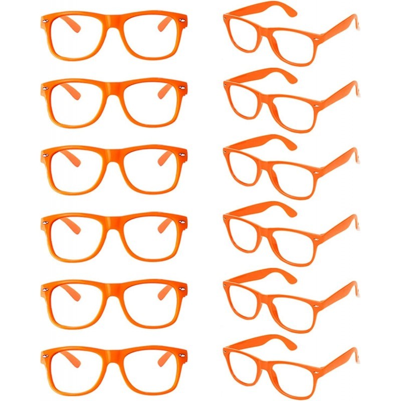 12 Pack Neon/Orange Kids NO Lens Ultralight Costume Glasses Boys Girls Party Favors Daily Outfit Accessories $24.80 Kids' Par...