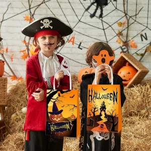 12 PCS Halloween Treat Bags for Kids Trick or Treat Candy Bags Tote Party Bags with Handles for Halloween Party Favors $22.15...