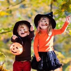 300+ Assorted Halloween Tattoos 42 Designs including 24 Glow in the Night Children Tattoos for Halloween Trick or Treat Party...