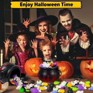 24 Pcs Halloween Squeeze Toys with 5.5" Halloween Cauldron Halloween Party Favors Trick or Treat Goodie Bag Filler Halloween ...