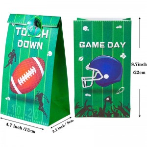 Football Party Bags Football Themed Party Supplies Sport Game Day Favor Candy Treat Gift Bags with Stickers Baby Shower Kids ...