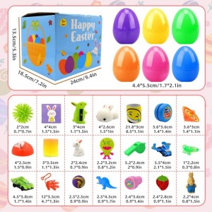 Toys Filled Easter Eggs 80 Pack Plastic Easter Eggs Fillers Surprise Small Novelty Toys – mini Toys for Easter Eggs Perfect f...