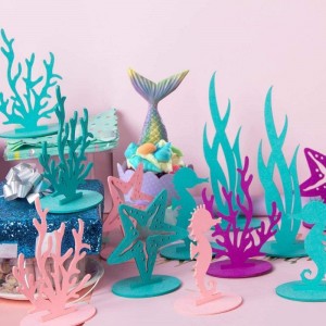 DIY Mermaid Party Felt Decorations Birthday/Graduation Party Supplies Table Ornament (Coral) $16.18 Kids' Party Favor Sets