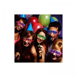 40 Pack LED Party Light Up Glasses 5 Colors Glow in the Dark Shutter Shades Party Favors for Adults Kids Thansgiving Carnival...