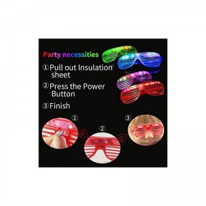 40 Pack LED Party Light Up Glasses 5 Colors Glow in the Dark Shutter Shades Party Favors for Adults Kids Thansgiving Carnival...