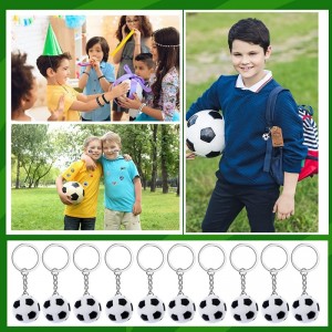 114 Pcs Soccer Party Favors Set Soccer Party Supplies Soccer Themed Party Favors with Silicone Bracelets Soccer Keychains Sti...