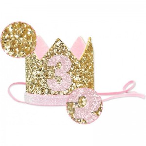 Baby 3 st Birthday Hat Birthday Party Decorations Kids Party Props Shooting Party Supplies $16.61 Kids' Party Hats