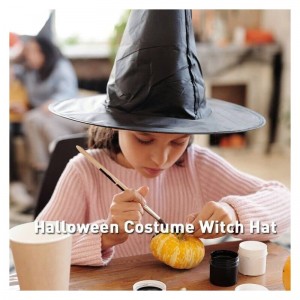 12pcs Halloween Witch Hat Black Hanging Witch Hats Bulk with 100 Yards Hanging Rope for Halloween Party Yard Decoration Costu...