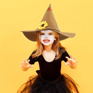 3 Pack Halloween Scarecrow Hat Sunflower Felt Scarecrow Witch Hats for Halloween Cosplay Scarecrow Theme Party Costume Access...