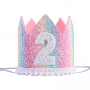 Baby 2nd Birthday Rainbow hat - Pastel Rainbow Birthday hat Baby's Birthday Photo Props Mini Rainbow Crown Party Decorations ...