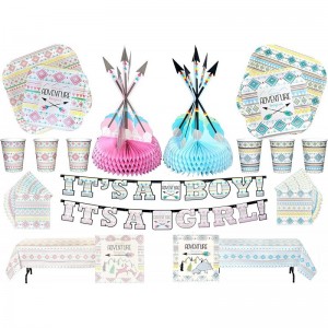 The Adventure Begins BOY Paper Tablecover (54"x108" Tribal Pattern) The Adventure Begins Collection $21.35 Kids' Party Tablec...