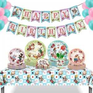 2 Pack Tea Party Plastic Tablecloth 54 x 87 Inch Long Rectangular Table Cover for Buffet Birthday Party Holiday Dinner Picnic...