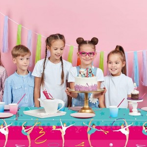 Gymnastics Tablecloth Gymnastics Birthday Party Supplies Gymnastics Theme Party Decorations Gymnastics Tablecovers Gymnastics...